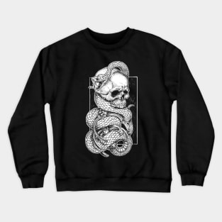 snake & skull (white) Crewneck Sweatshirt